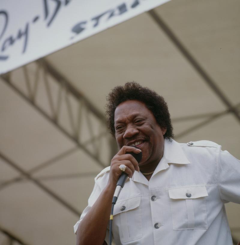 Bobby "Blue" Bland performs on stage at the New Orleans Jazz and Heritage Festival in New Orleans, in 1989. Bobby "Blue" Bland performs on stage at the New Orleans Jazz and Heritage Festival in New Orleans, in 1989.