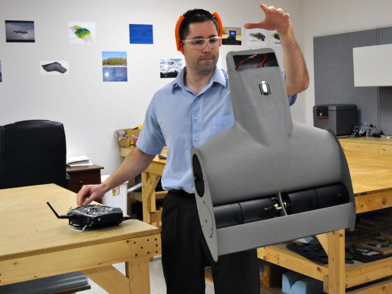 Joe Kummer, president of Propulsive Wing in Elbridge, N.Y., is rooting for having a drone test site in upstate New York. He says it could save him trips to the West Coast to try out new drone prototypes. Joe Kummer, president of Propulsive Wing in Elbridge, N.Y., is rooting for having a drone test site in upstate New York. He says it could save him trips to the West Coast to try out new drone prototypes.