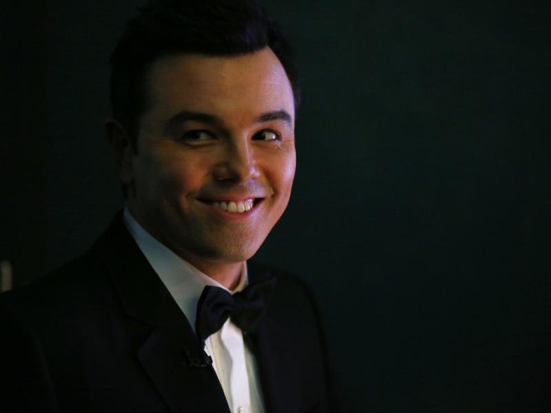 Host Seth MacFarlane backstage during the Oscars ceremony Sunday night in Hollywood. Host Seth MacFarlane backstage during the Oscars ceremony Sunday night in Hollywood.