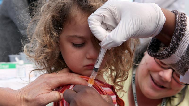 Hannah Rood, 3, receives an H1N1 vaccine at a clinic in San Pablo, California, during the 2009 swine flu epidemic. Hannah Rood, 3, receives an H1N1 vaccine at a clinic in San Pablo, California, during the 2009 swine flu epidemic.