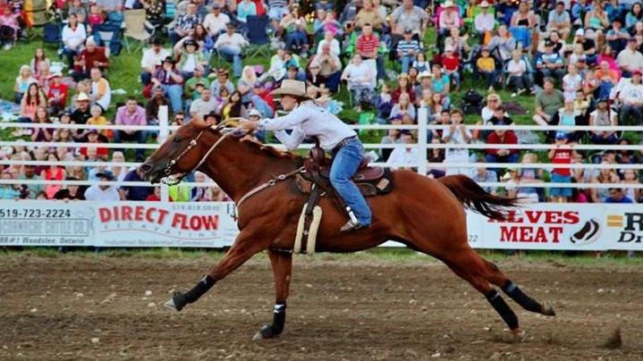 Megan Yurko and her horse, Beea. Now 16, Megan has been cowgirl barrel racing since the age of 6. Megan Yurko and her horse, Beea. Now 16, Megan has been cowgirl barrel racing since the age of 6.