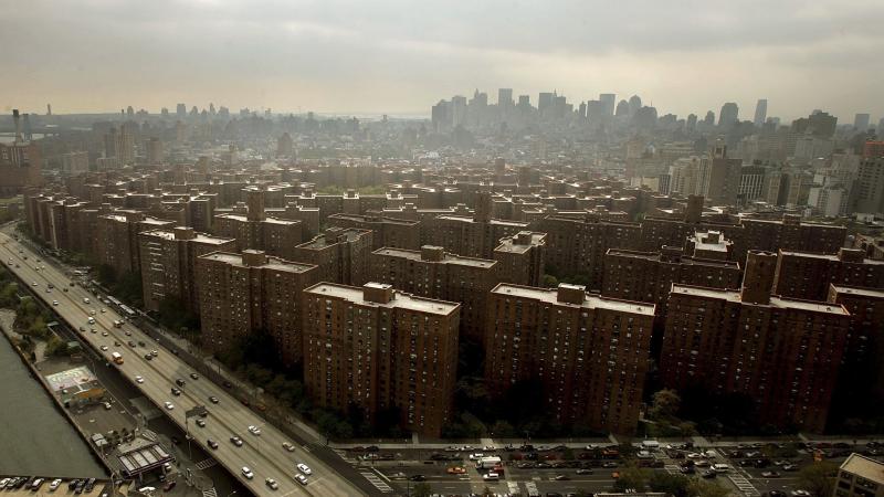 The Peter Cooper Village and Stuyvesant Town apartment complex is seen from Waterside Plaza in 2006, the same year it was sold in a record-breaking real estate deal. The Peter Cooper Village and Stuyvesant Town apartment complex is seen from Waterside Plaza in 2006, the same year it was sold in a record-breaking real estate deal.