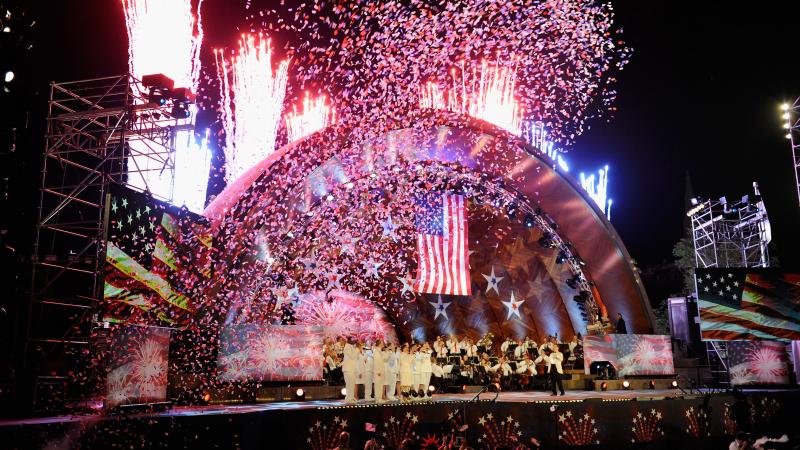 The Boston Pops rehearses for its Fourth of July Fireworks Spectacular on July 3, 2012, at the Charles River Esplanade. The Boston Pops rehearses for its Fourth of July Fireworks Spectacular on July 3, 2012, at the Charles River Esplanade.