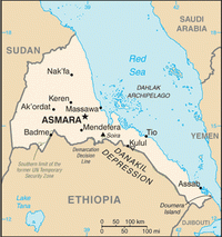 Map of Eritrea Map of Eritrea