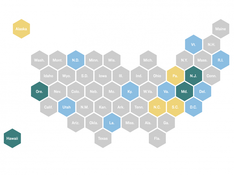 States that have made their contact tracing data public are green. States that have made their contact tracing data public are green.