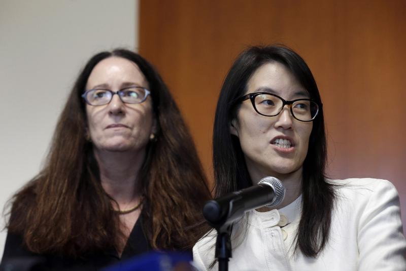 Ellen Pao, right, gives a statement to reporters next to her attorney Therese Lawless at in March, after a jury decided that a prestigious venture capital firm did not discriminate or retaliate against her. Ellen Pao, right, gives a statement to reporters next to her attorney Therese Lawless at in March, after a jury decided that a prestigious venture capital firm did not discriminate or retaliate against her.