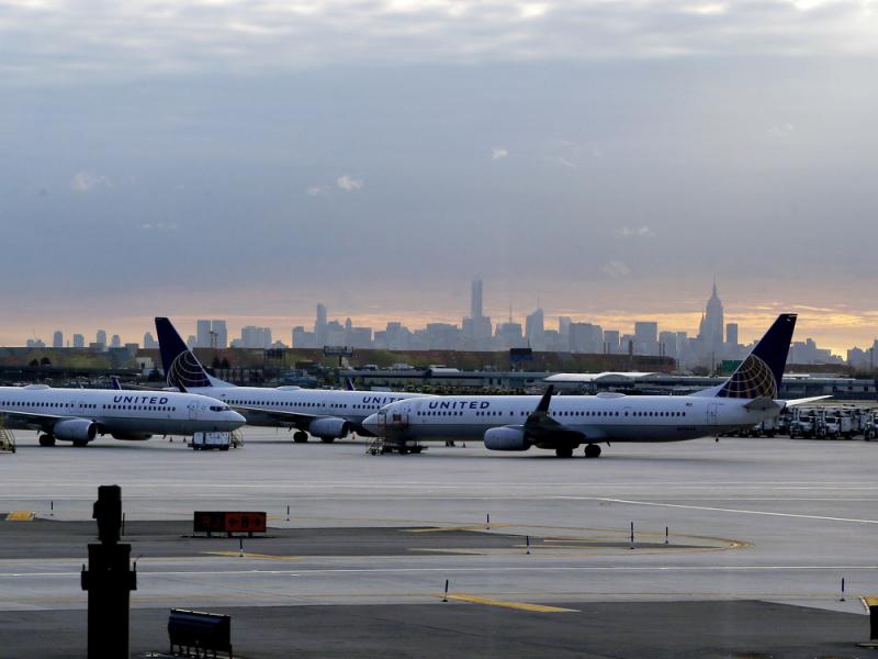 United Airlines jets are parked at Newark Liberty International Airport in Newark, N.J. United Airlines jets are parked at Newark Liberty International Airport in Newark, N.J.