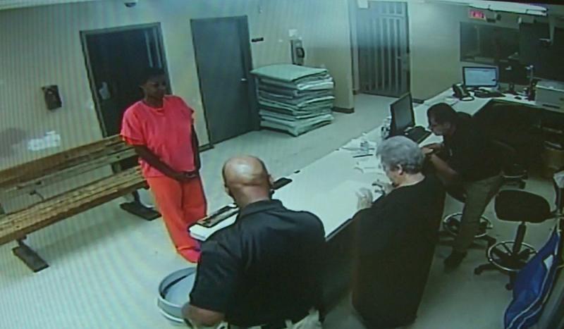 In this undated frame from video provided by the Waller County Sheriff's Office, Sandra Bland stands before a desk at Waller County Jail in Hempstead, Texas. In this undated frame from video provided by the Waller County Sheriff's Office, Sandra Bland stands before a desk at Waller County Jail in Hempstead, Texas.