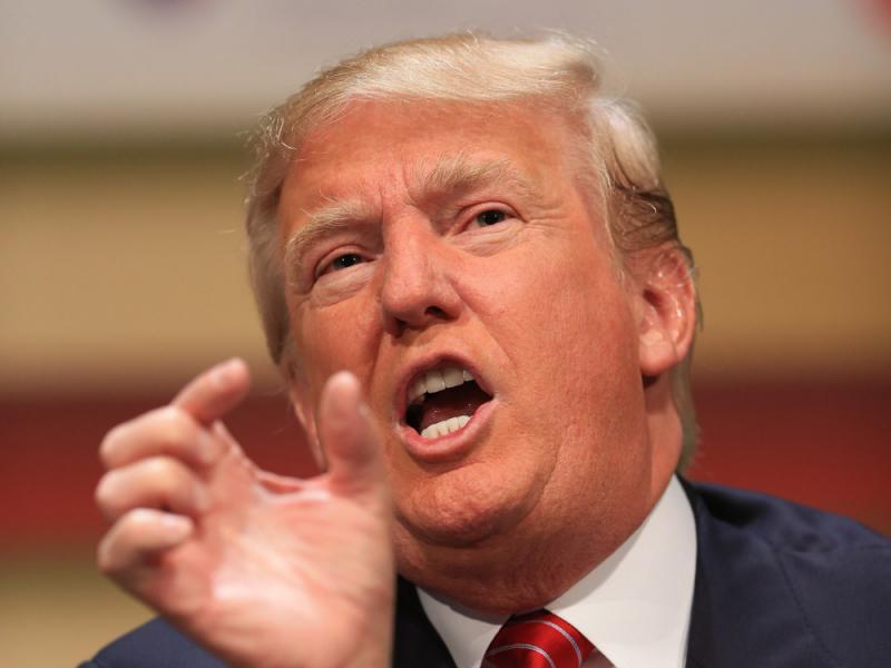 Republican presidential candidate Donald Trump speaks at the Family Leadership Summit in Ames, Iowa, on Saturday. Republican presidential candidate Donald Trump speaks at the Family Leadership Summit in Ames, Iowa, on Saturday.