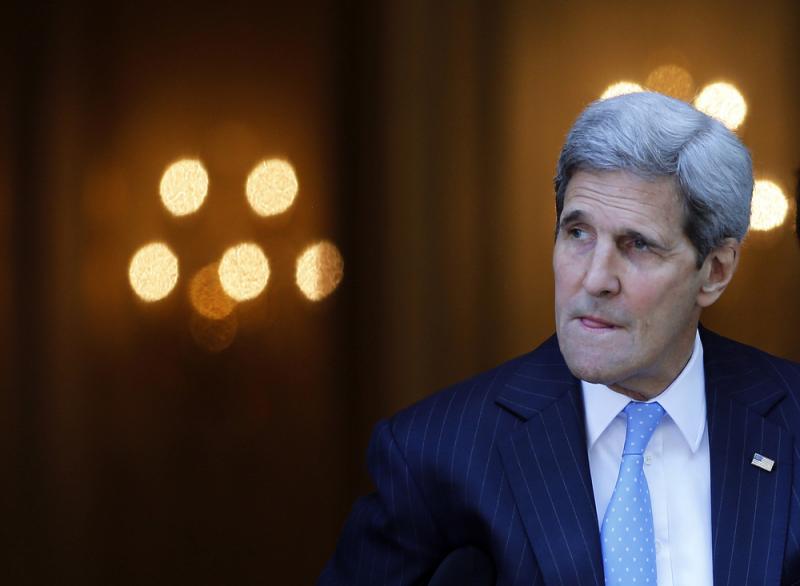Secretary of State John Kerry leaves his hotel on the way to Mass at St. Stephen's Cathedral in Vienna, Austria, on Sunday. Secretary of State John Kerry leaves his hotel on the way to Mass at St. Stephen's Cathedral in Vienna, Austria, on Sunday.