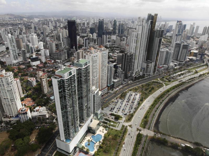 Panama City's skyline. Panama City's skyline.
