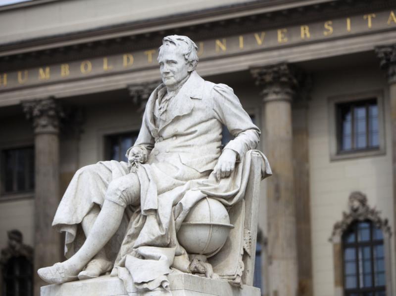 Berlin's Humboldt University â named for its founder, the 19th century philosopher and linguist Wilhelm von Humboldt, and his brother, naturalist Alexander von Humboldt, pictured here â is one of several German universities attracting U.S. stude Berlin's Humboldt University â named for its founder, the 19th century philosopher and linguist Wilhelm von Humboldt, and his brother, naturalist Alexander von Humboldt, pictured here â is one of several German universities attracting U.S. stude