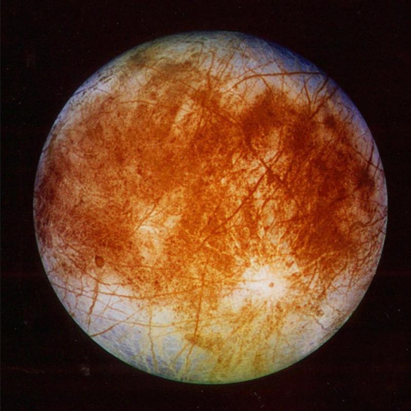 An image of Europa released by the Jet Propulsion Laboratory in Pasadena, Calif., in 1996 by the Galileo spacecraft. NASA says a new probe dedicated to studying the Jovian moon, is going into the development phase. An image of Europa released by the Jet Propulsion Laboratory in Pasadena, Calif., in 1996 by the Galileo spacecraft. NASA says a new probe dedicated to studying the Jovian moon, is going into the development phase.