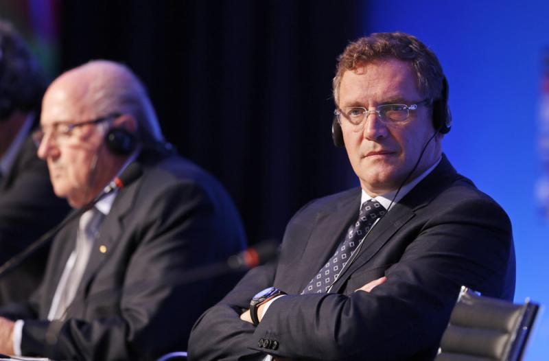 FIFA Secretary-General Jérôme Valcke (right) and FIFA President Joseph FIFA Secretary-General Jérôme Valcke (right) and FIFA President Joseph