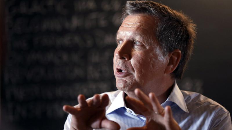 Republican Ohio Gov. John Kasich speaks to a crowd at a restaurant in New Hampshire in May. He's considering a run for president in 2016. Republican Ohio Gov. John Kasich speaks to a crowd at a restaurant in New Hampshire in May. He's considering a run for president in 2016.