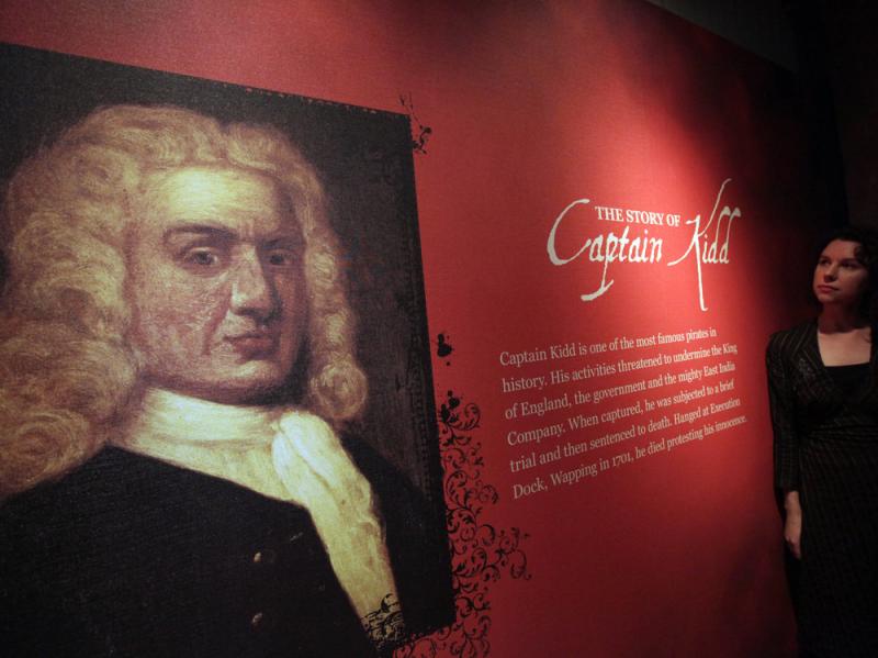 A portrait of Capt. William Kidd at the Museum of London Docklands, in east London, shown in 2011. A portrait of Capt. William Kidd at the Museum of London Docklands, in east London, shown in 2011.
