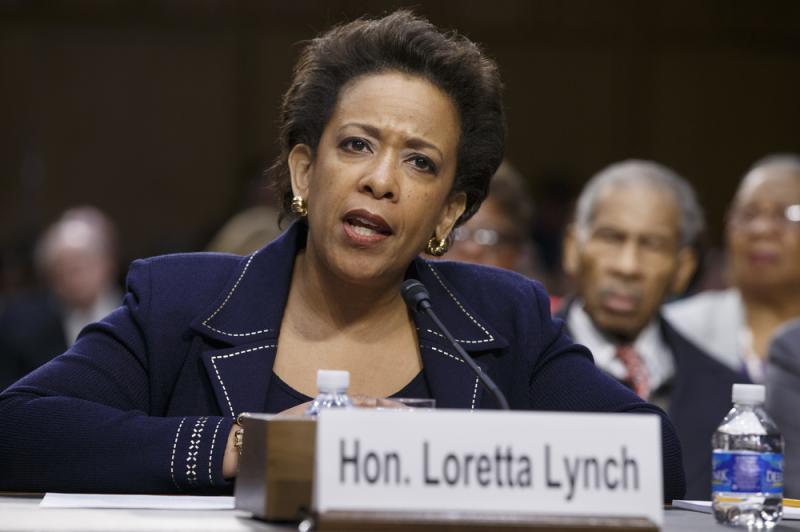 Loretta Lynch testifies on Capitol Hill in Washington on Jan. 28 during her confirmation hearing before the Senate Judiciary Committee Loretta Lynch testifies on Capitol Hill in Washington on Jan. 28 during her confirmation hearing before the Senate Judiciary Committee