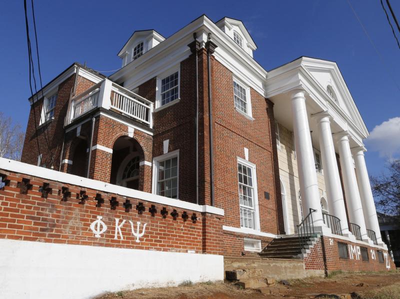 The Phi Kappa Psi fraternity house at the University of Virginia in Charlottesville, Va. The fraternity was at the center of a controversial Rolling Stone article describing an alleged gang rape at the school. The Phi Kappa Psi fraternity house at the University of Virginia in Charlottesville, Va. The fraternity was at the center of a controversial Rolling Stone article describing an alleged gang rape at the school.