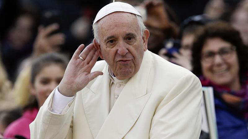 Pope Francis, seen here listening to music in St. Peter's Square Wednesday, has said Pope Francis, seen here listening to music in St. Peter's Square Wednesday, has said