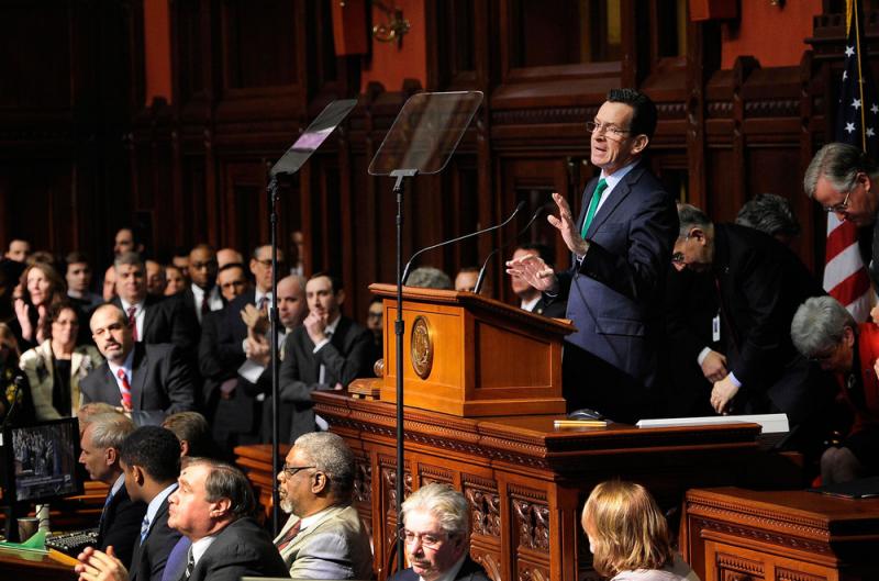 Connecticut Gov. Dannel Malloy unveiled his budget to the legislature last February, but the year's expenditures were greater than income. Connecticut's leaders voted to cut hospital funding to help close the gap. Connecticut Gov. Dannel Malloy unveiled his budget to the legislature last February, but the year's expenditures were greater than income. Connecticut's leaders voted to cut hospital funding to help close the gap.