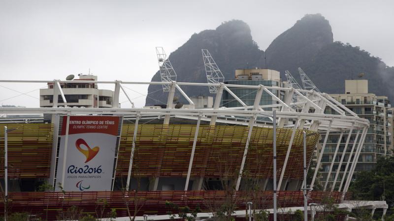 This is a partial view of the tennis center at Olympic Park in Rio de Janeiro. The International Olympic Committee is sending an advisory to participants in the 2016 Summer Games on how to deal with the mosquito-borne Zika virus. This is a partial view of the tennis center at Olympic Park in Rio de Janeiro. The International Olympic Committee is sending an advisory to participants in the 2016 Summer Games on how to deal with the mosquito-borne Zika virus.