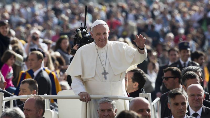 Pope Francis at his weekly general audience in St. Peter's Square on Wednesday. On Friday he released a post-synodal apostolic exhortation called Pope Francis at his weekly general audience in St. Peter's Square on Wednesday. On Friday he released a post-synodal apostolic exhortation called