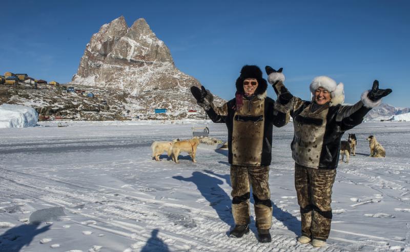 U.N. Secretary-General Ban Ki-moon (left) and Greenland's then-Prime Minister Aleqa Hammond stand on the ice outside the city of Uummannaq, north of the Arctic Circle, in 2014. Greenland held a referendum in 1982 and voted to leave the European Economic C U.N. Secretary-General Ban Ki-moon (left) and Greenland's then-Prime Minister Aleqa Hammond stand on the ice outside the city of Uummannaq, north of the Arctic Circle, in 2014. Greenland held a referendum in 1982 and voted to leave the European Economic C