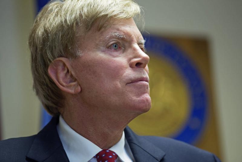 Former Ku Klux Klan leader David Duke talks to the media at the Louisiana secretary of state's office in Baton Rouge, La., on July 22, after registering to run for the U.S. Senate. Former Ku Klux Klan leader David Duke talks to the media at the Louisiana secretary of state's office in Baton Rouge, La., on July 22, after registering to run for the U.S. Senate.