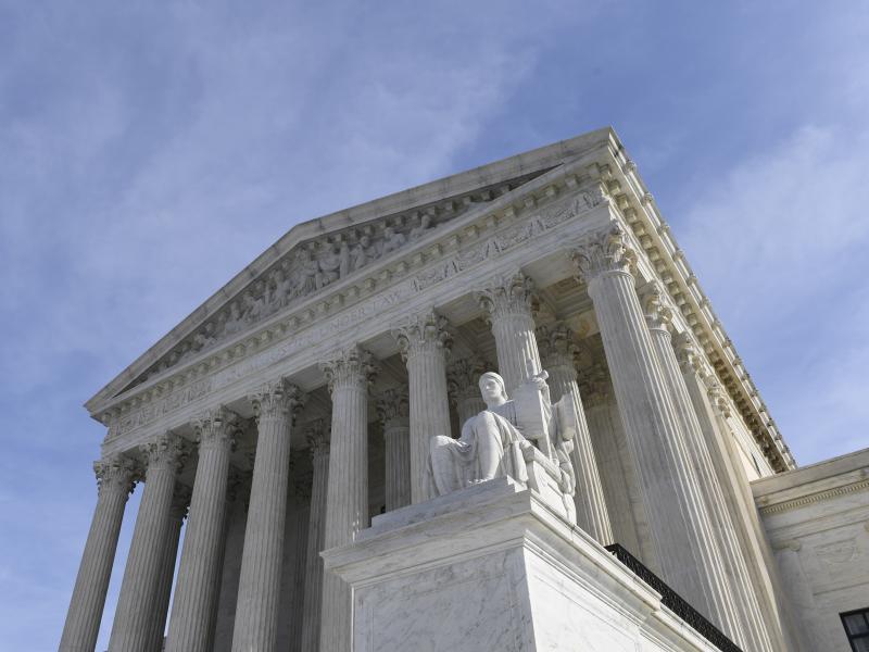 A view of the Supreme Court in Washington, D.C. A view of the Supreme Court in Washington, D.C.