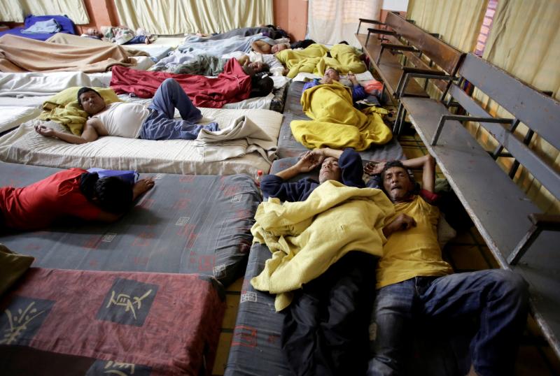 Nicaraguan refugees fleeing their country due to unrest sleep in a Christian church in San José, Costa Rica, on July 28. Nicaraguan refugees fleeing their country due to unrest sleep in a Christian church in San José, Costa Rica, on July 28.
