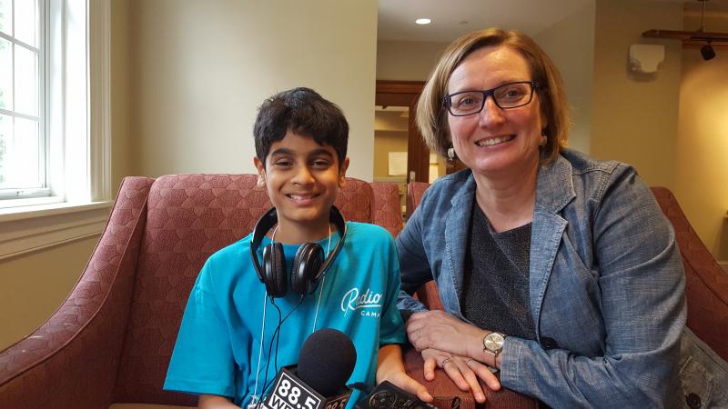 Elaine Gustafason & camper Sanchit Shah Elaine Gustafason & camper Sanchit Shah