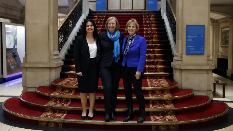 British politicians Heidi Allen, Sarah Wollaston and Anna Soubry (from left to right) announced Wednesday that they were breaking away from their party to join the newly formed, more centrist Independent Group. British politicians Heidi Allen, Sarah Wollaston and Anna Soubry (from left to right) announced Wednesday that they were breaking away from their party to join the newly formed, more centrist Independent Group.