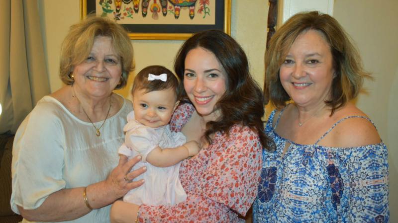 Vivian Garcia Leonard (left); Marissa Sofia Ochs (middle), holding her daughter, Liana; and Vivian J. Leonard (right) talk about being pharmacists in New York, a city that has been especially hard hit during the coronavirus pandemic. Vivian Garcia Leonard (left); Marissa Sofia Ochs (middle), holding her daughter, Liana; and Vivian J. Leonard (right) talk about being pharmacists in New York, a city that has been especially hard hit during the coronavirus pandemic.