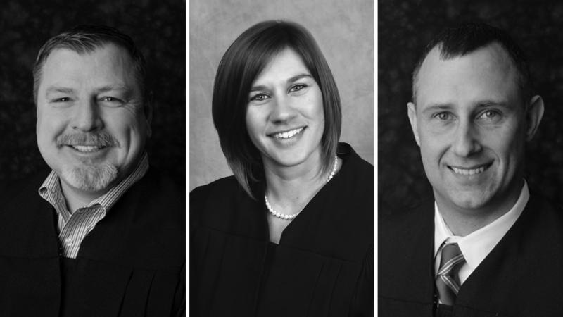 Judges Andrew Adams, Sabrina Bell and Bradley Jacobs were censured by the Indiana Supreme Court for their roles in a brawl outside a White Castle in May. Judges Andrew Adams, Sabrina Bell and Bradley Jacobs were censured by the Indiana Supreme Court for their roles in a brawl outside a White Castle in May.