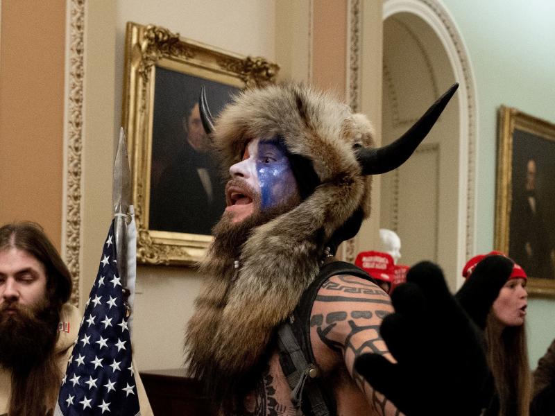 The Justice Department announced Saturday that it had charged the man known as the "QAnon shaman," Jacob Anthony Chansley in connection with the Capitol break-in on Wednesday. The Justice Department announced Saturday that it had charged the man known as the "QAnon shaman," Jacob Anthony Chansley in connection with the Capitol break-in on Wednesday.