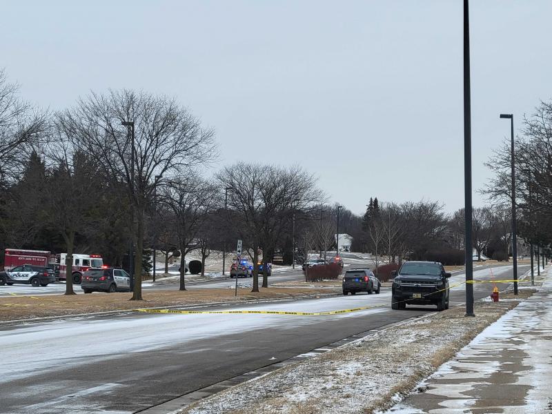 Officials respond to a shooting in Brown Deer, Wis. Three people are dead, including the suspect, police said. Officials respond to a shooting in Brown Deer, Wis. Three people are dead, including the suspect, police said.