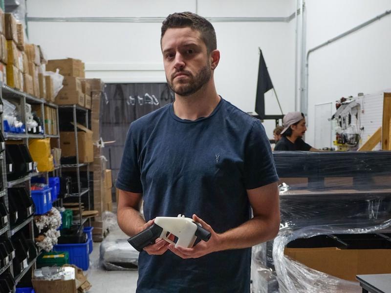Cody Wilson, owner of Defense Distributed, holds a 3D printed gun, called the "Liberator," in his factory in Austin, Texas, in August. The 30-year-old has been accused of sexually assaulting a minor. Cody Wilson, owner of Defense Distributed, holds a 3D printed gun, called the "Liberator," in his factory in Austin, Texas, in August. The 30-year-old has been accused of sexually assaulting a minor.