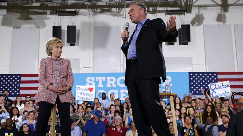 Sen. Tim Kaine, D-Va., campaigned last week in Northern Virginia with Hillary Clinton before she chose him as her vice presidential running mate. Sen. Tim Kaine, D-Va., campaigned last week in Northern Virginia with Hillary Clinton before she chose him as her vice presidential running mate.