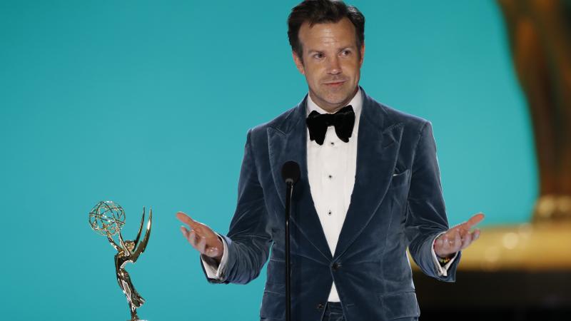 Jason Sudeikis of Ted Lasso had a good night on Sunday, winning for both his lead performance and the show overall. Jason Sudeikis of Ted Lasso had a good night on Sunday, winning for both his lead performance and the show overall.