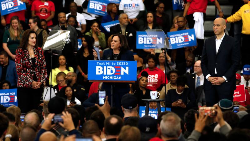 Harris endorsed Joe Biden in March. Harris endorsed Joe Biden in March.