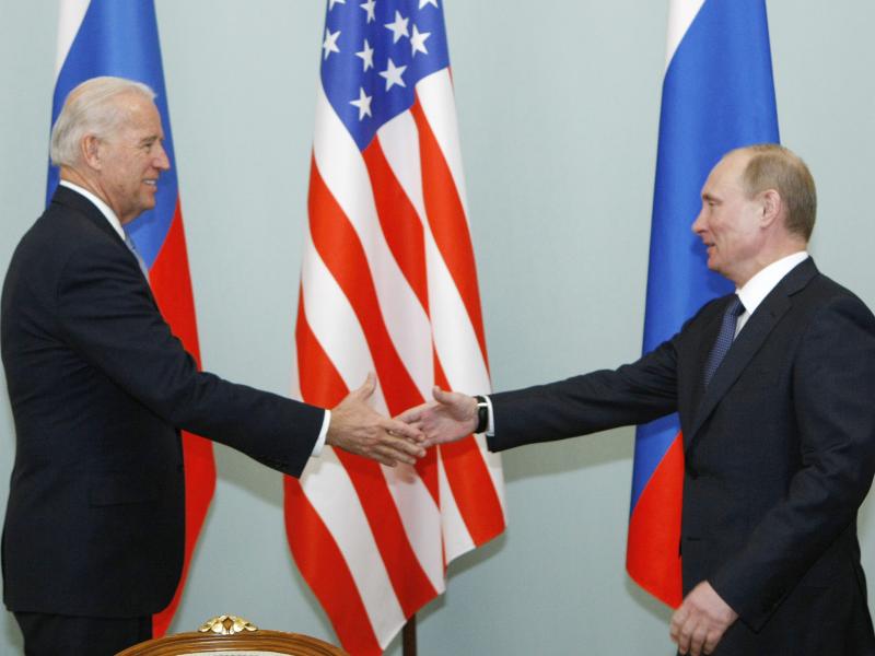 In this 2011 photo, Joe Biden, then vice president, shakes hands with Vladimir Putin, then Russia's prime minister, in Moscow. President Biden will hold a summit with Putin this week in Geneva, a face-to-face meeting between the two leaders that comes ami In this 2011 photo, Joe Biden, then vice president, shakes hands with Vladimir Putin, then Russia's prime minister, in Moscow. President Biden will hold a summit with Putin this week in Geneva, a face-to-face meeting between the two leaders that comes ami