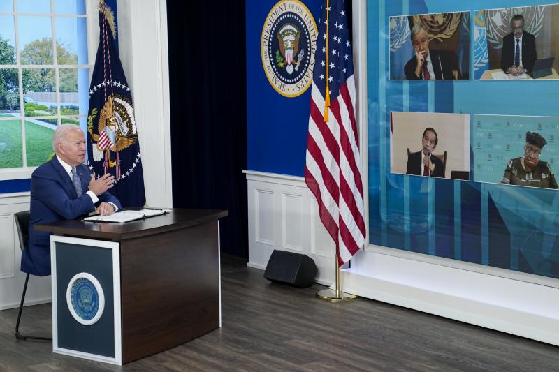President Joe Biden speaks at the virtual Global COVID-19 Summit on Sept. 22, 2021, in Washington, D.C. On May 12, the White House will host the second Global COVID-19 Summit. President Joe Biden speaks at the virtual Global COVID-19 Summit on Sept. 22, 2021, in Washington, D.C. On May 12, the White House will host the second Global COVID-19 Summit.