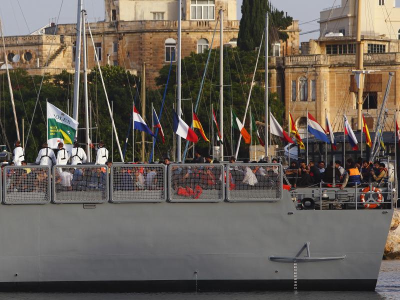 An Armed Forces of Malta ship carrying rescued migrants arrives at an AFM base in Valletta last October. The number of migrants trying to make their way from the North African coast to European waters has ballooned in recent years. An Armed Forces of Malta ship carrying rescued migrants arrives at an AFM base in Valletta last October. The number of migrants trying to make their way from the North African coast to European waters has ballooned in recent years.