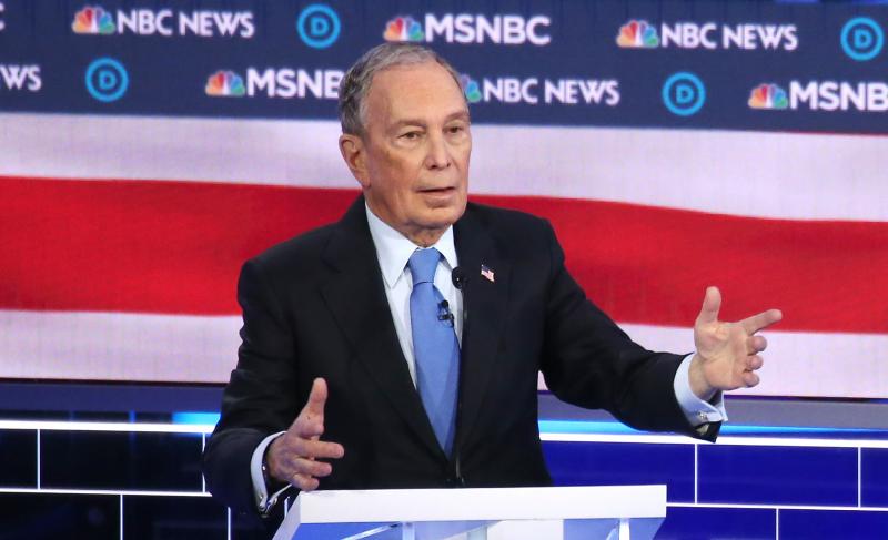 Former New York City Mayor Michael Bloomberg speaks during the Democratic presidential debate in Las Vegas on Wednesday night. Former New York City Mayor Michael Bloomberg speaks during the Democratic presidential debate in Las Vegas on Wednesday night.