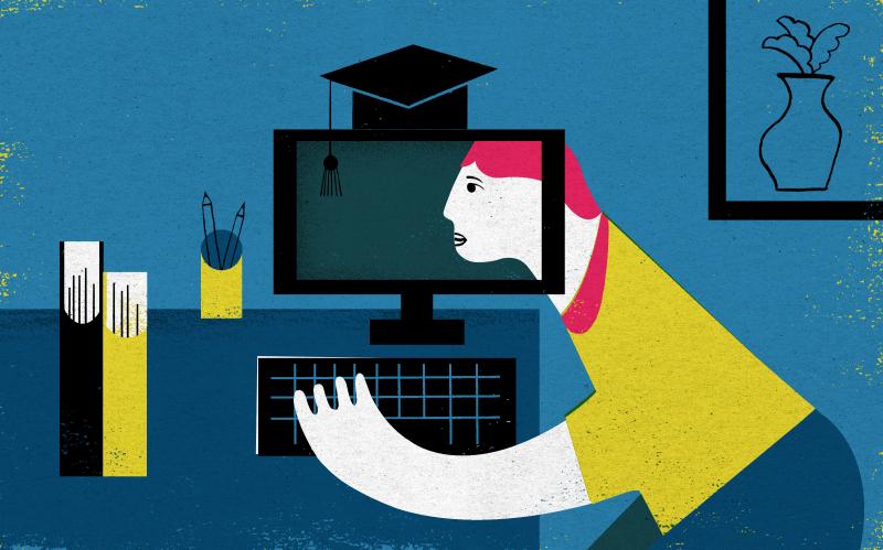 Online vs. in-person college. Online vs. in-person college.