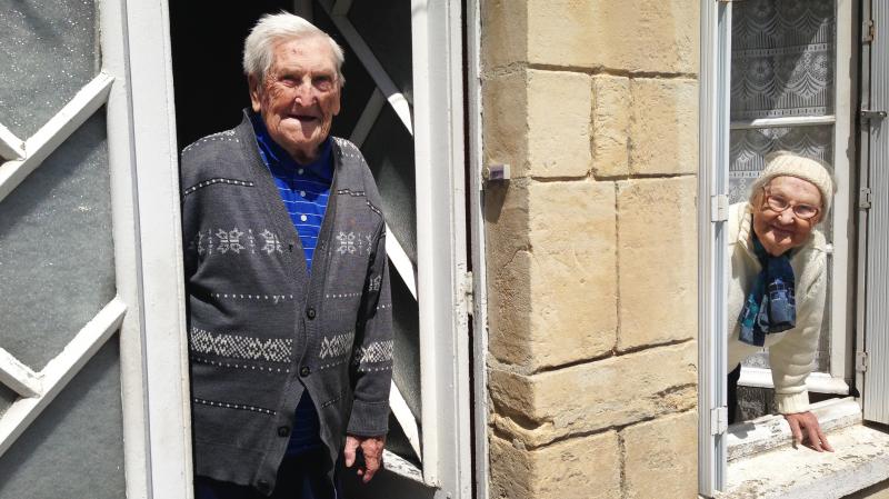 Lucien (left) and Germaine Rigault lean out of their home in La Cambe, a tiny village in Normandy a short distance from Omaha Beach. The couple, in their 80s, were in La Cambe during the Allied landing on June 6, 1944, and live there still. "We were scare Lucien (left) and Germaine Rigault lean out of their home in La Cambe, a tiny village in Normandy a short distance from Omaha Beach. The couple, in their 80s, were in La Cambe during the Allied landing on June 6, 1944, and live there still. "We were scare