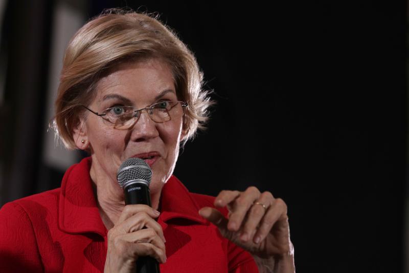 Democratic presidential candidate Sen. Elizabeth Warren of Massachusetts addresses the Moral Action Congress of the Poor People's Campaign on June 17 in Washington, D.C. Democratic presidential candidate Sen. Elizabeth Warren of Massachusetts addresses the Moral Action Congress of the Poor People's Campaign on June 17 in Washington, D.C.