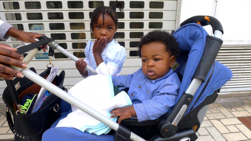 Chantel, 3, and Antoni, 7 months, migrated to Spain from their native Cameroon, with their mother Tatiana Kanga, 25. Tatiana was nine months pregnant with Antoni when they crossed the Mediterranean Sea together in an inflatable boat. Chantel, 3, and Antoni, 7 months, migrated to Spain from their native Cameroon, with their mother Tatiana Kanga, 25. Tatiana was nine months pregnant with Antoni when they crossed the Mediterranean Sea together in an inflatable boat.