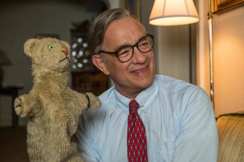 Tom Hanks stars as the beloved children's performer Fred Rogers in A Beautiful Day in the Neighborhood. Tom Hanks stars as the beloved children's performer Fred Rogers in A Beautiful Day in the Neighborhood.