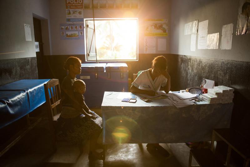 A 19-year-old woman talks with nurse Valeria Zafisoa at a traveling contraception clinic in eastern Madagascar run by the British nonprofit group Marie Stopes International. A 19-year-old woman talks with nurse Valeria Zafisoa at a traveling contraception clinic in eastern Madagascar run by the British nonprofit group Marie Stopes International.